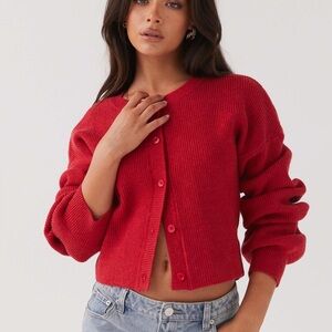 Peppermayo red cardigan